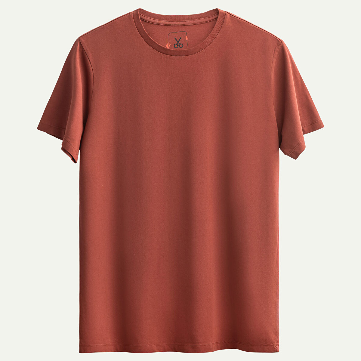 Brick Men Regular Basic Tshirt 100% Cotton | KAFT (Regular - Brick) - 1