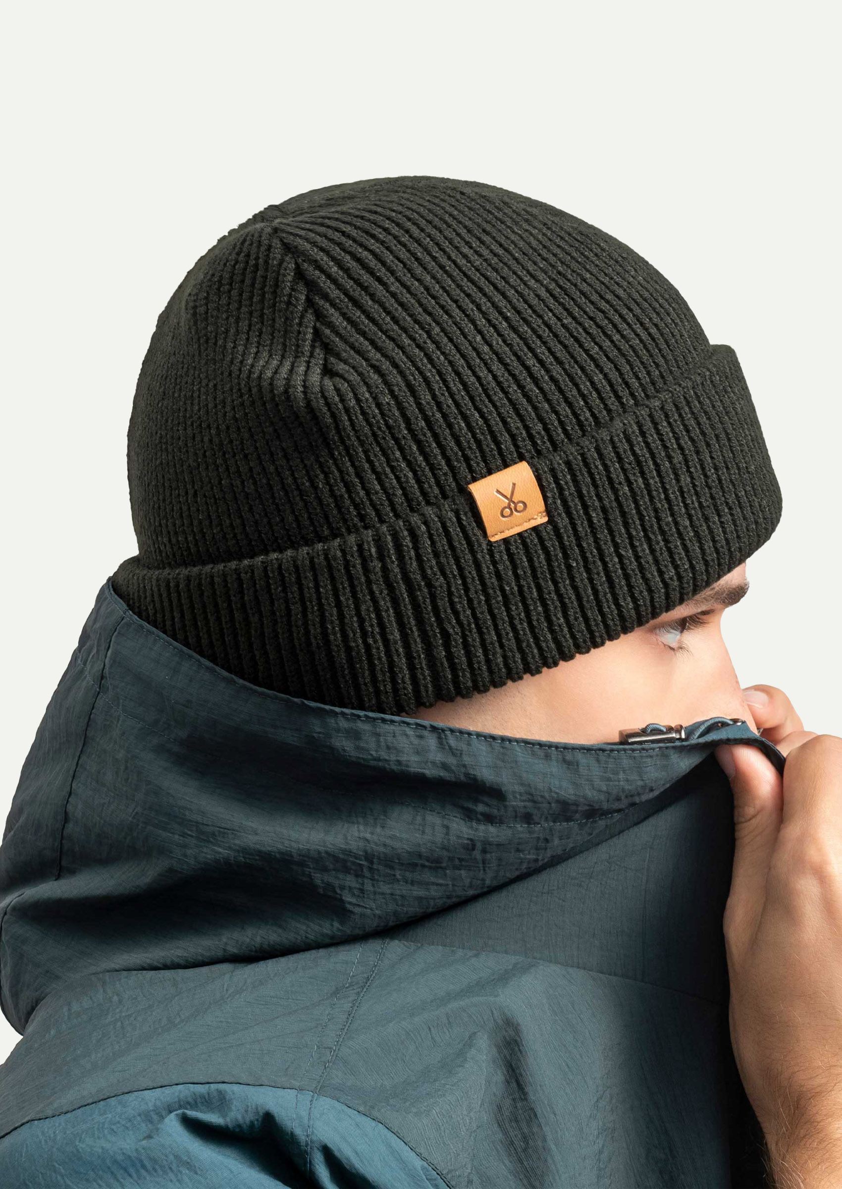 Antrasit Unisex Ribana Örgü Bere | KAFT (Kapelo - Asphalt)