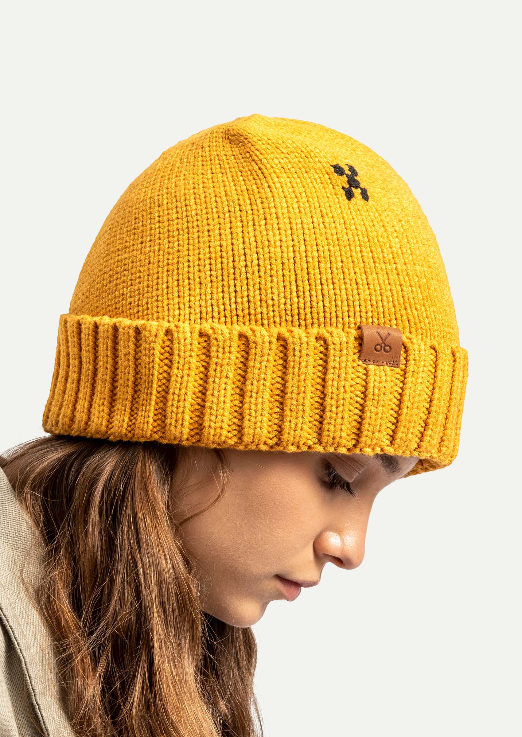 Sarı Unisex X Örgü Bere | KAFT (Crux - Sulphur)