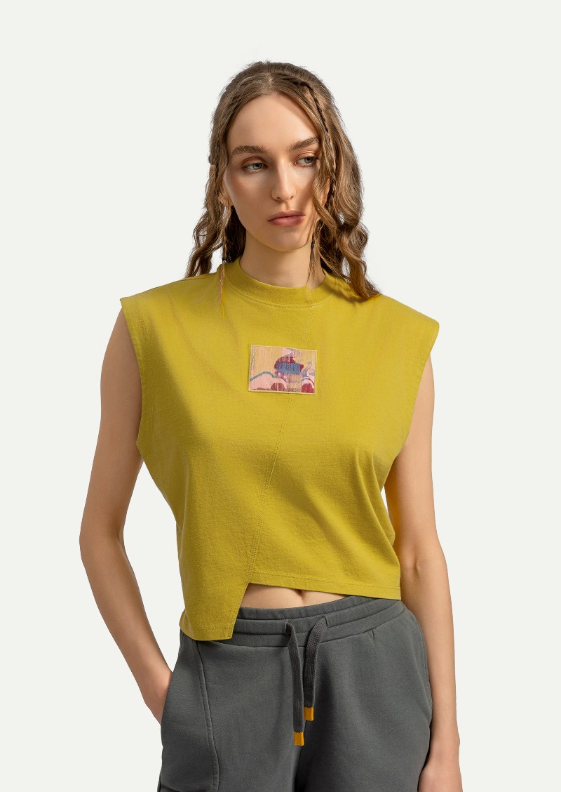 KAFT Moss Women Crop Tank Top Igami - Moss - 4