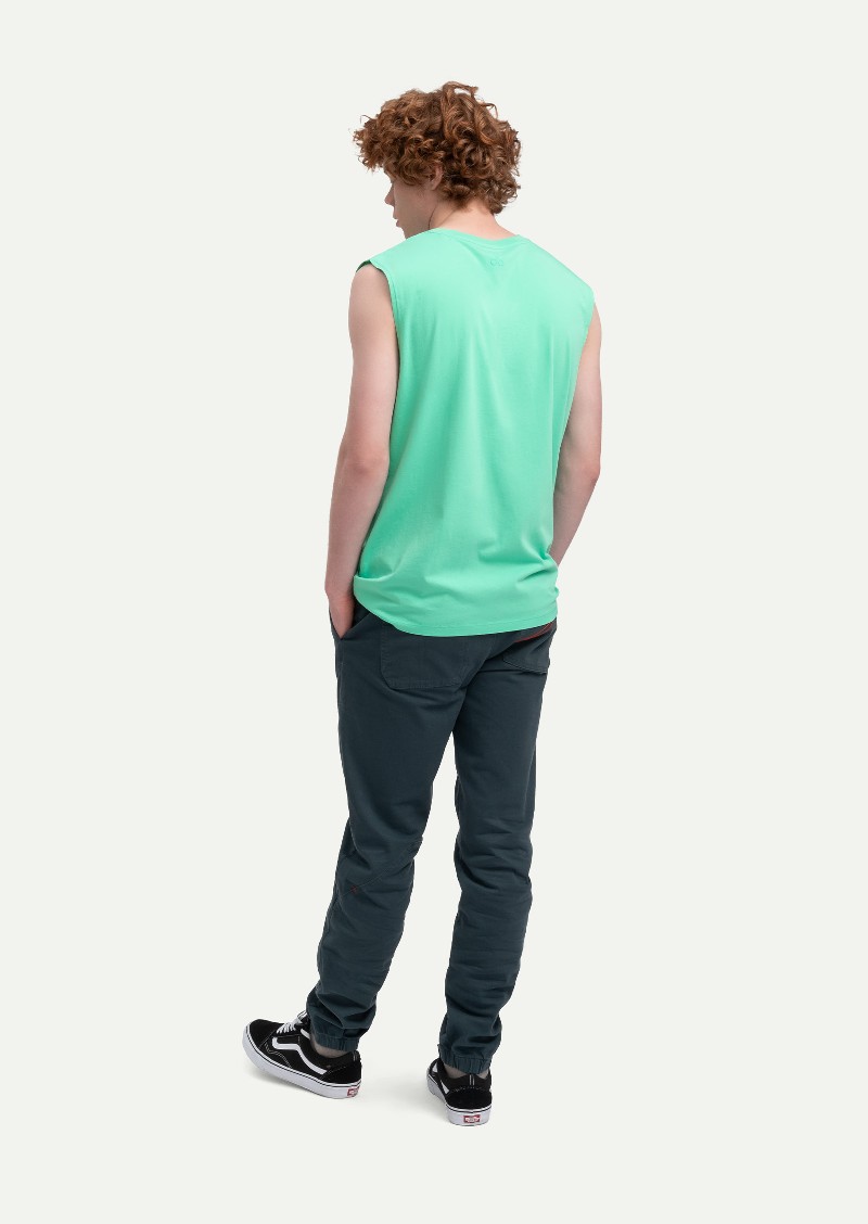 KAFT Turquoise Unisex Regular Tank Top Jionda - 3