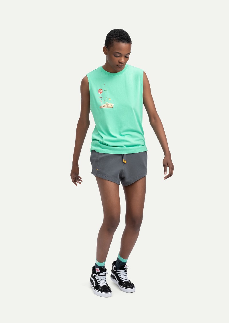 KAFT Turquoise Unisex Regular Tank Top Jionda - 5