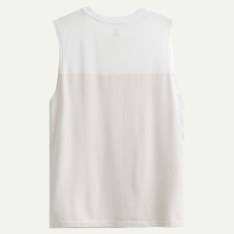 KAFT Off White Unisex Regular Tank Top Xuntos - 2