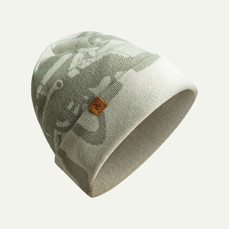 KAFT Bone Unisex Intarsia Beanie Niong - Bone - 1