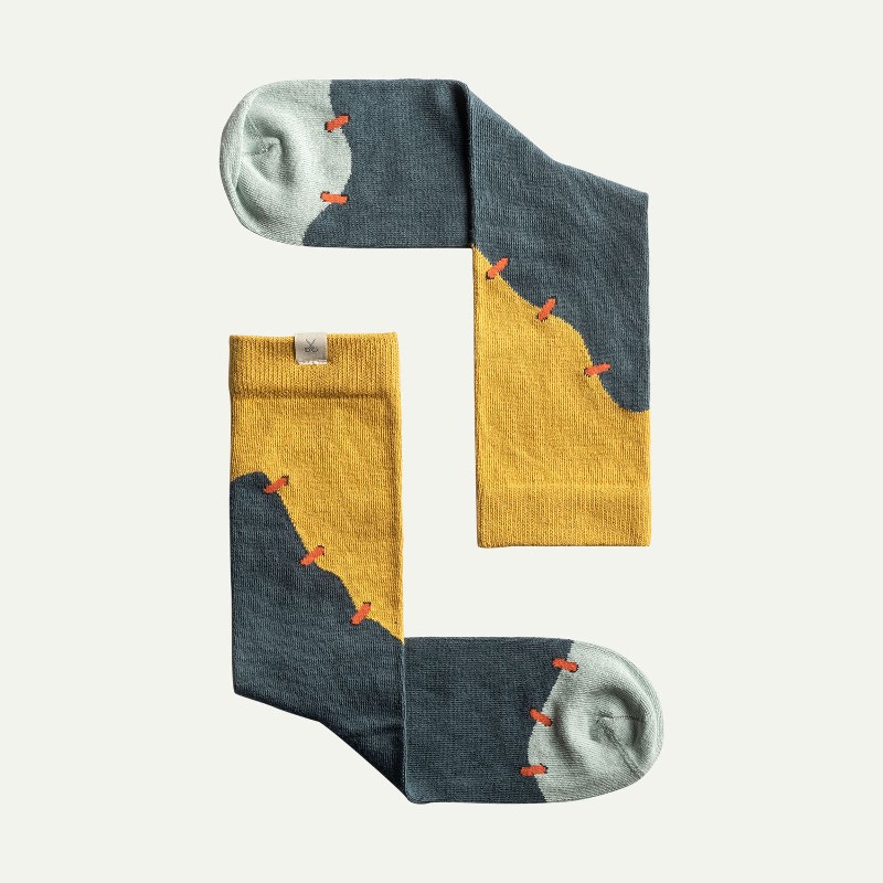 KAFT Multi Color Unisex Crew Socks Zebil - Naut - 1