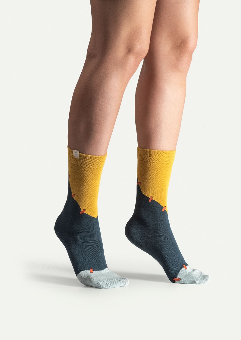 KAFT Multi Color Unisex Crew Socks Zebil - Naut - 3