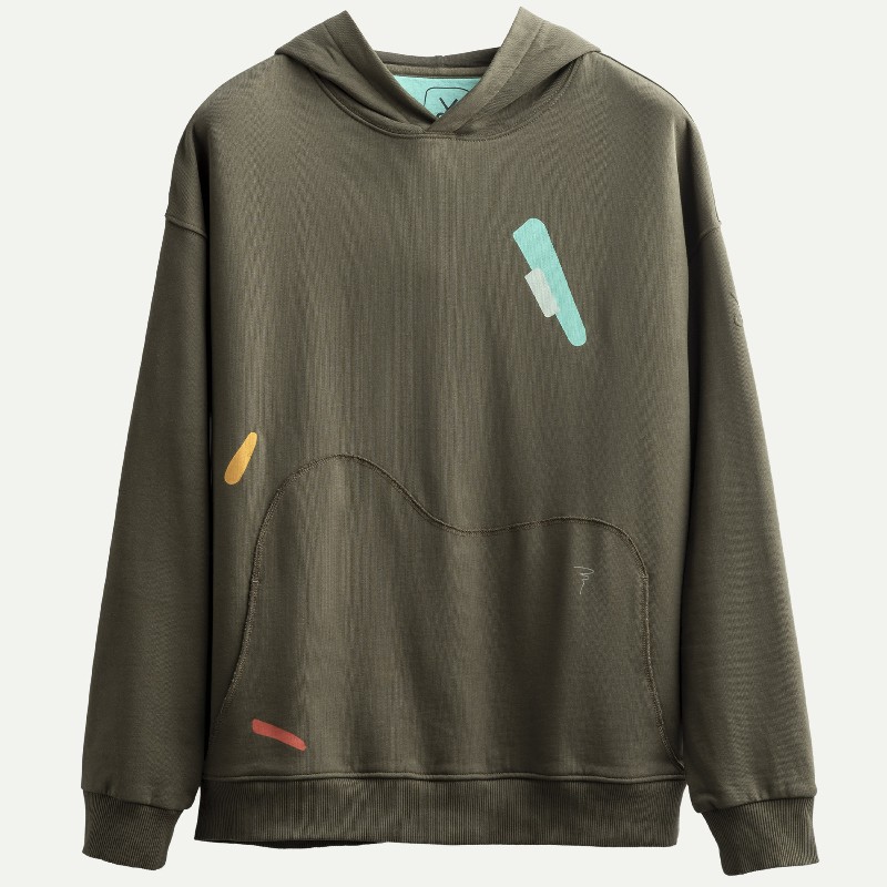 KAFT Haki Unisex Oldschool Kapşonlu Apenda - Jungle - 1