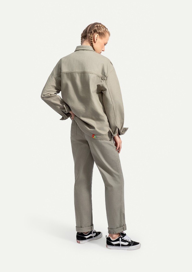 KAFT Concrete Women Straight Fit Pants Utama - Concrete - 4