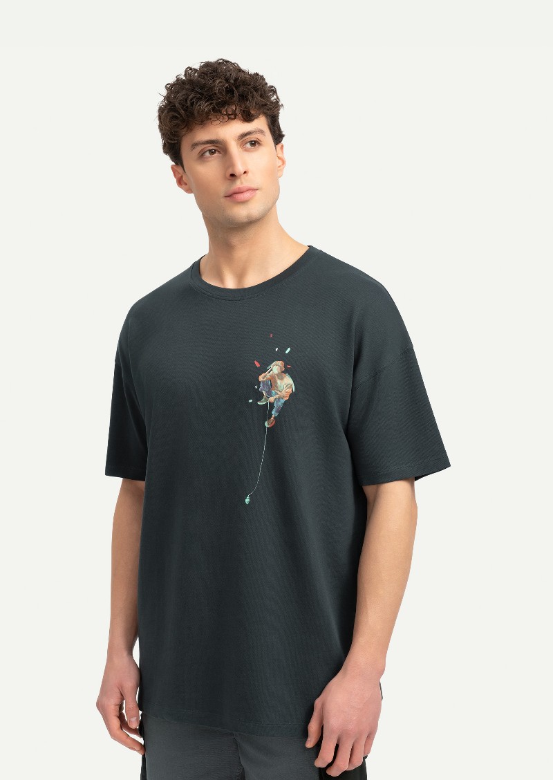 KAFT Kuzgun Unisex Relax Tasarım Tişört Brig - 6