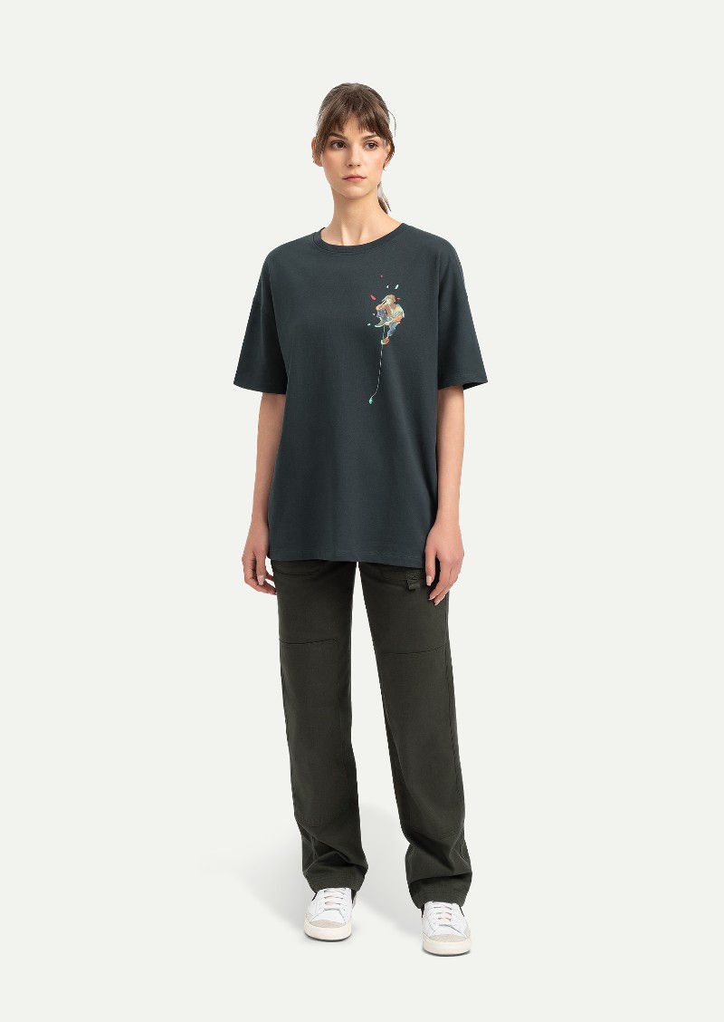 KAFT Kuzgun Unisex Relax Tasarım Tişört Brig - 3