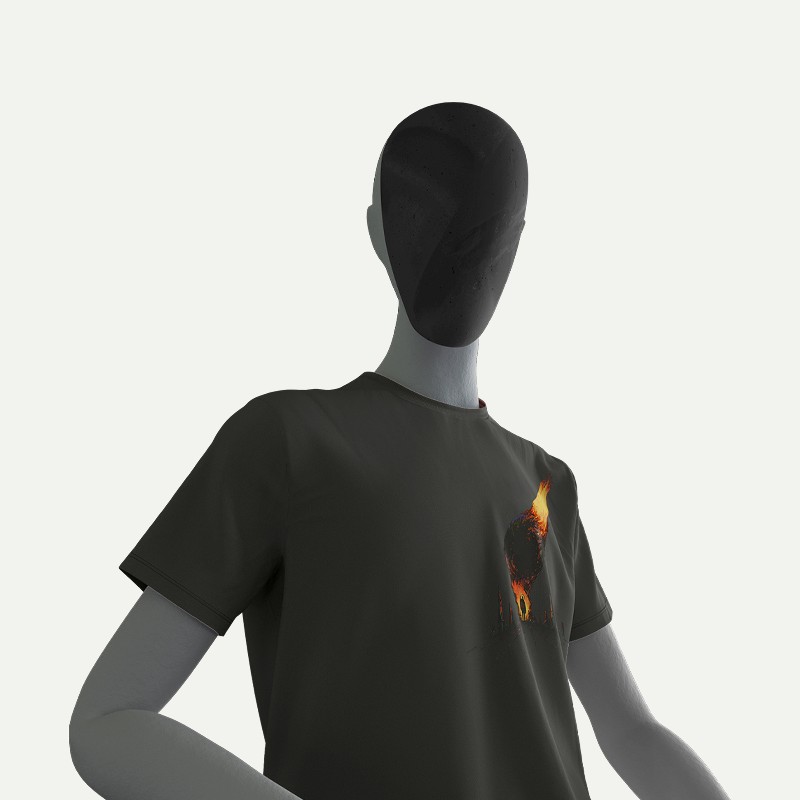 KAFT Asphalt Unisex Regular Creative Tshirt Crimson Fumes - 2