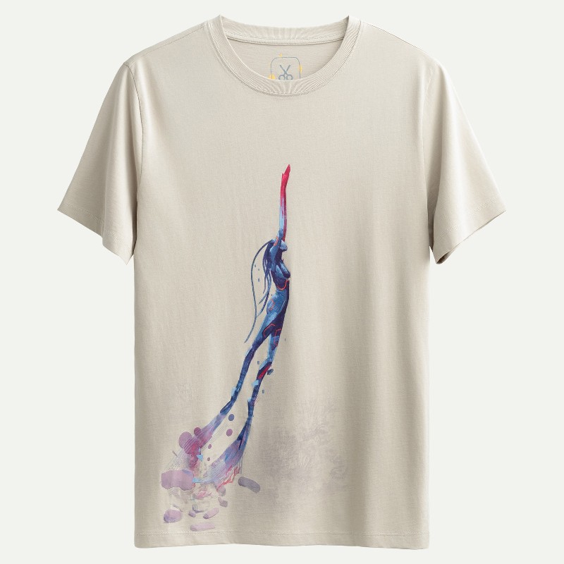 KAFT Bone Unisex Regular Creative Tshirt Flow - 1