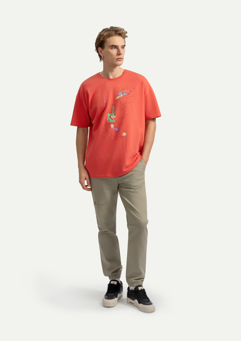 KAFT Mercan Unisex Relax Tasarım Tişört Herl - 4