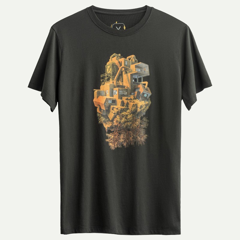 KAFT Asphalt Unisex Regular Creative Tshirt Industry Sunset - 1