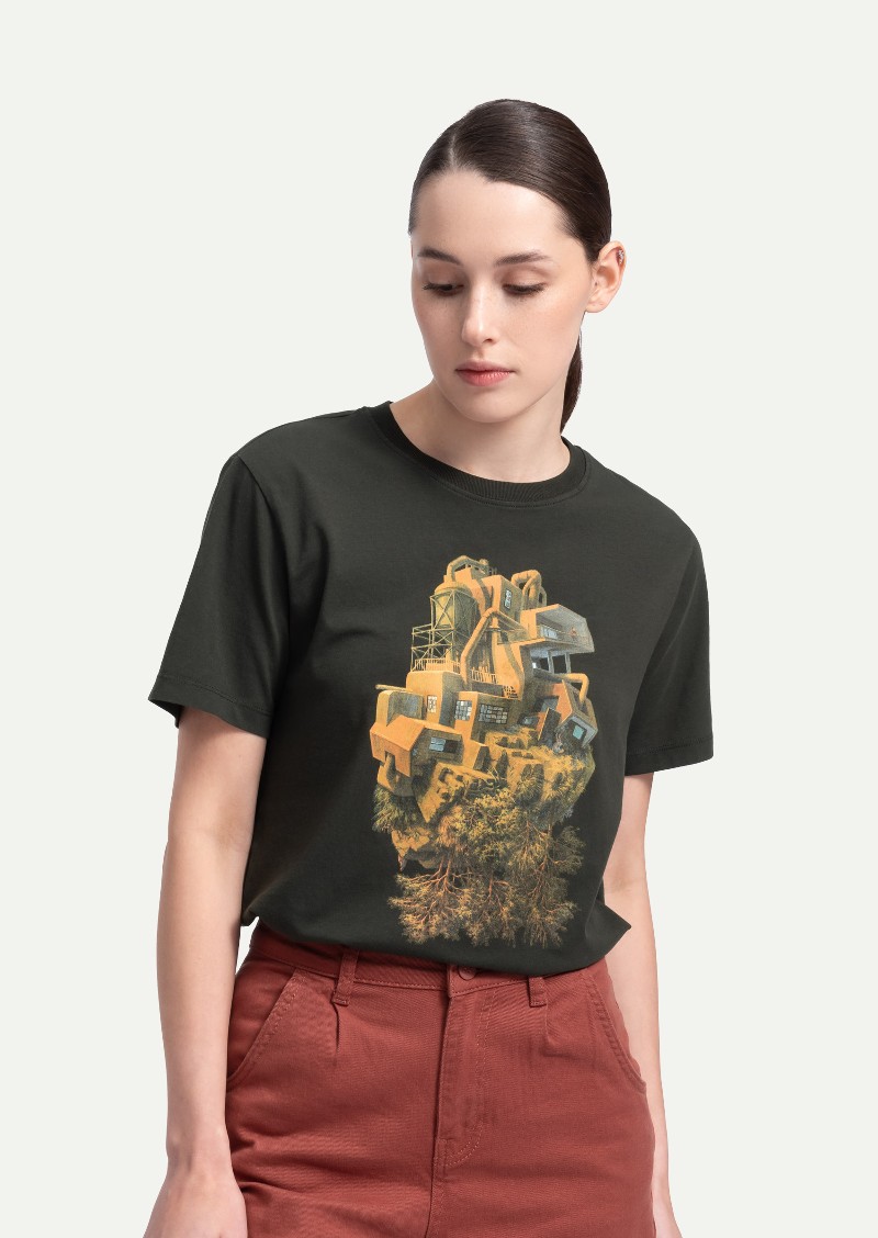 KAFT Asphalt Unisex Regular Creative Tshirt Industry Sunset - 5