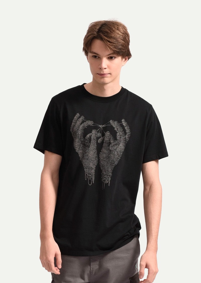 KAFT Tar Unisex Regular Creative Tshirt Mano Unus - 2