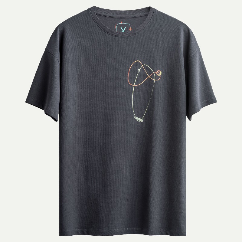 KAFT Mürdüm Unisex Relax Tasarım Tişört Plabo - 1