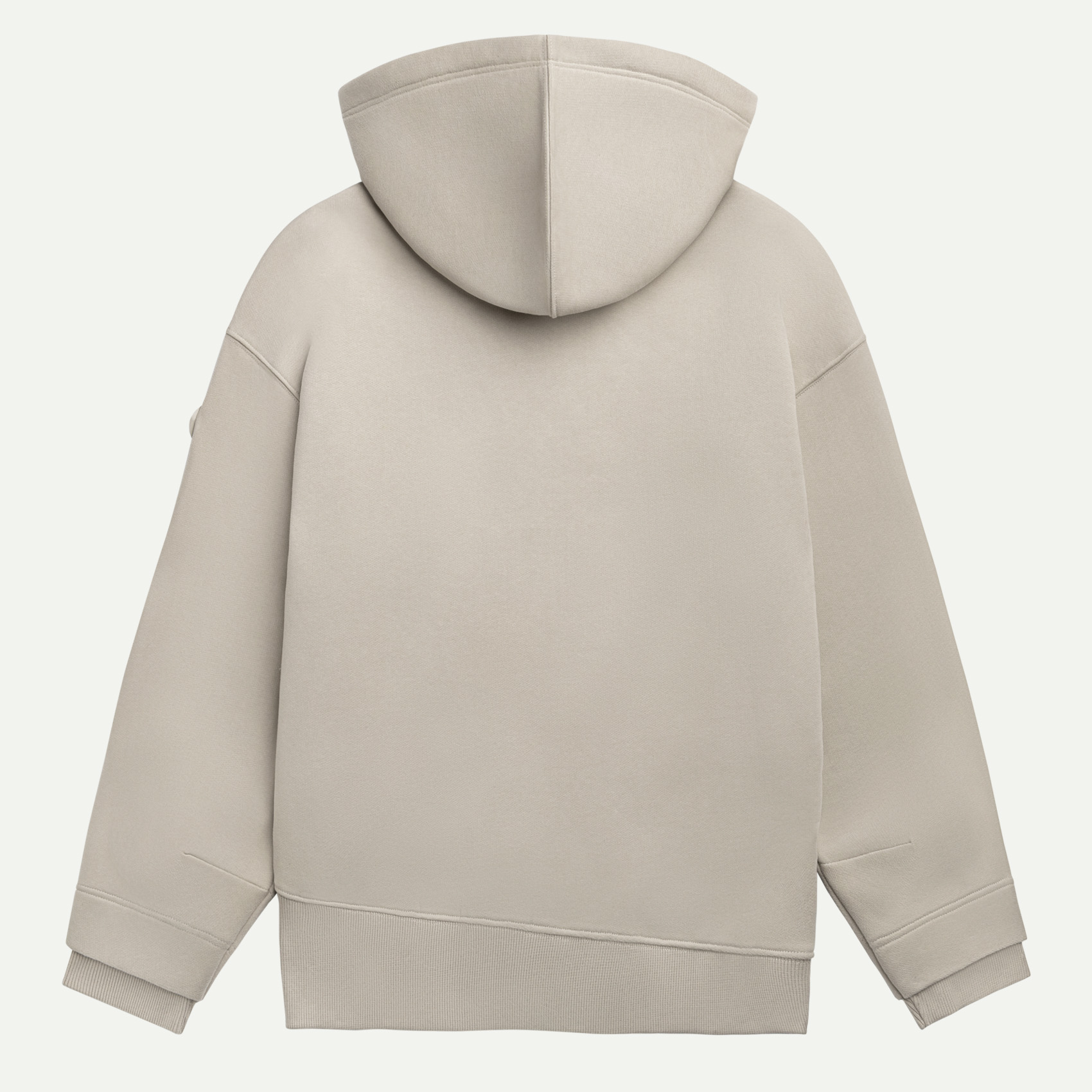Krem Unisex Fermuarlı Kapşonlu | KAFT (Zipoc - Bone)