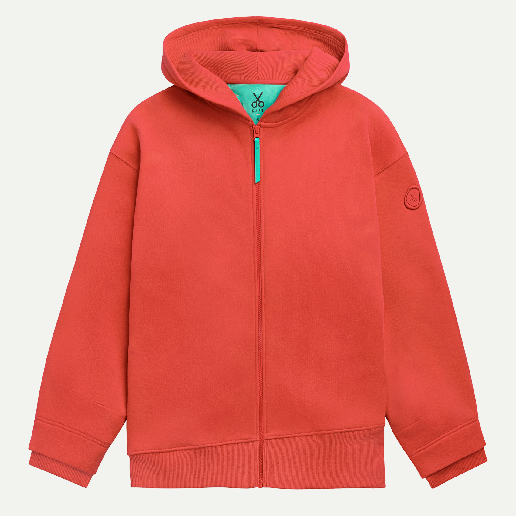 Kırmızı Unisex Fermuarlı Kapşonlu | KAFT (Zipoc - Coral)