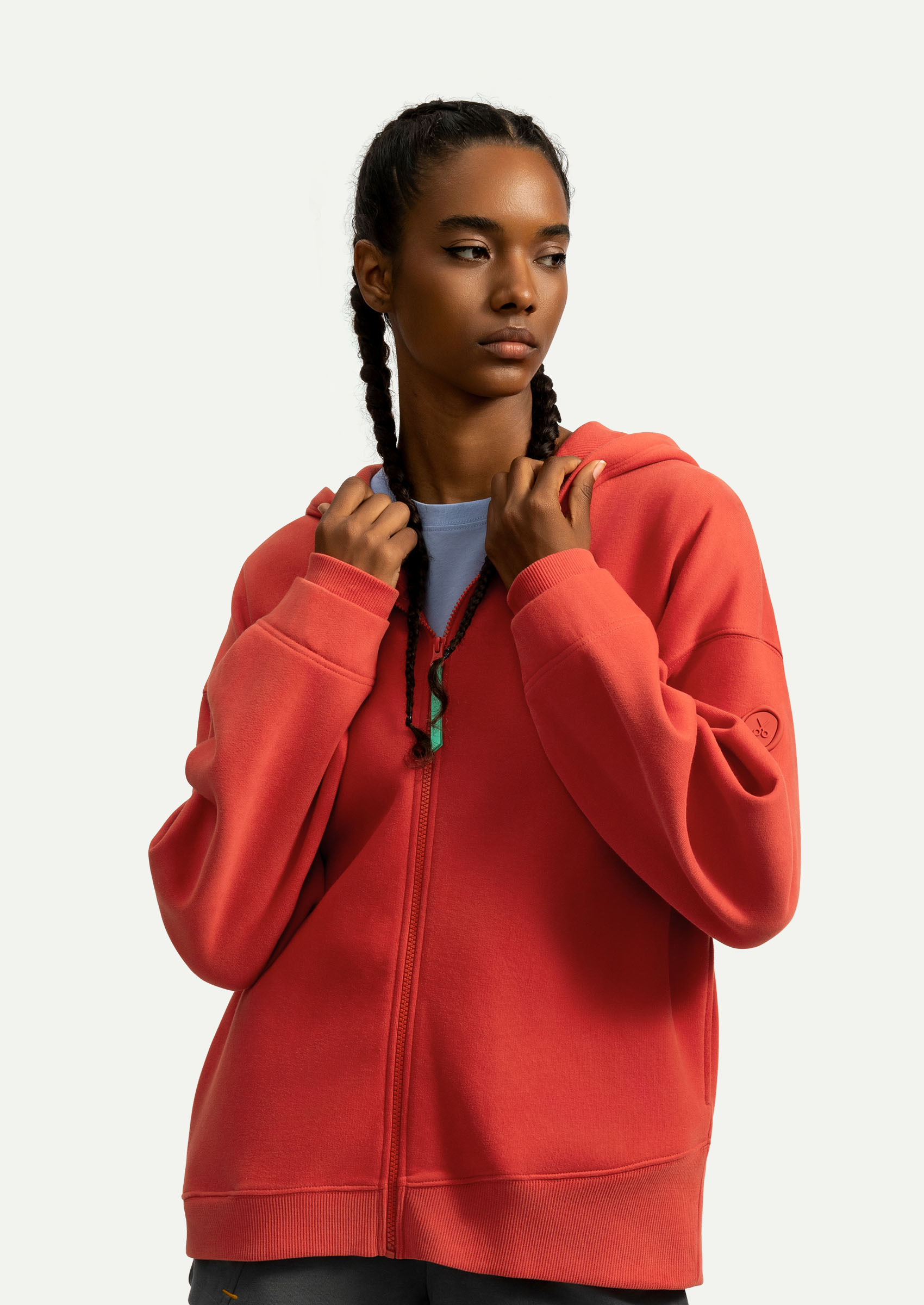 Red Unisex Zippered Hoodie | KAFT (Zipoc - Coral)