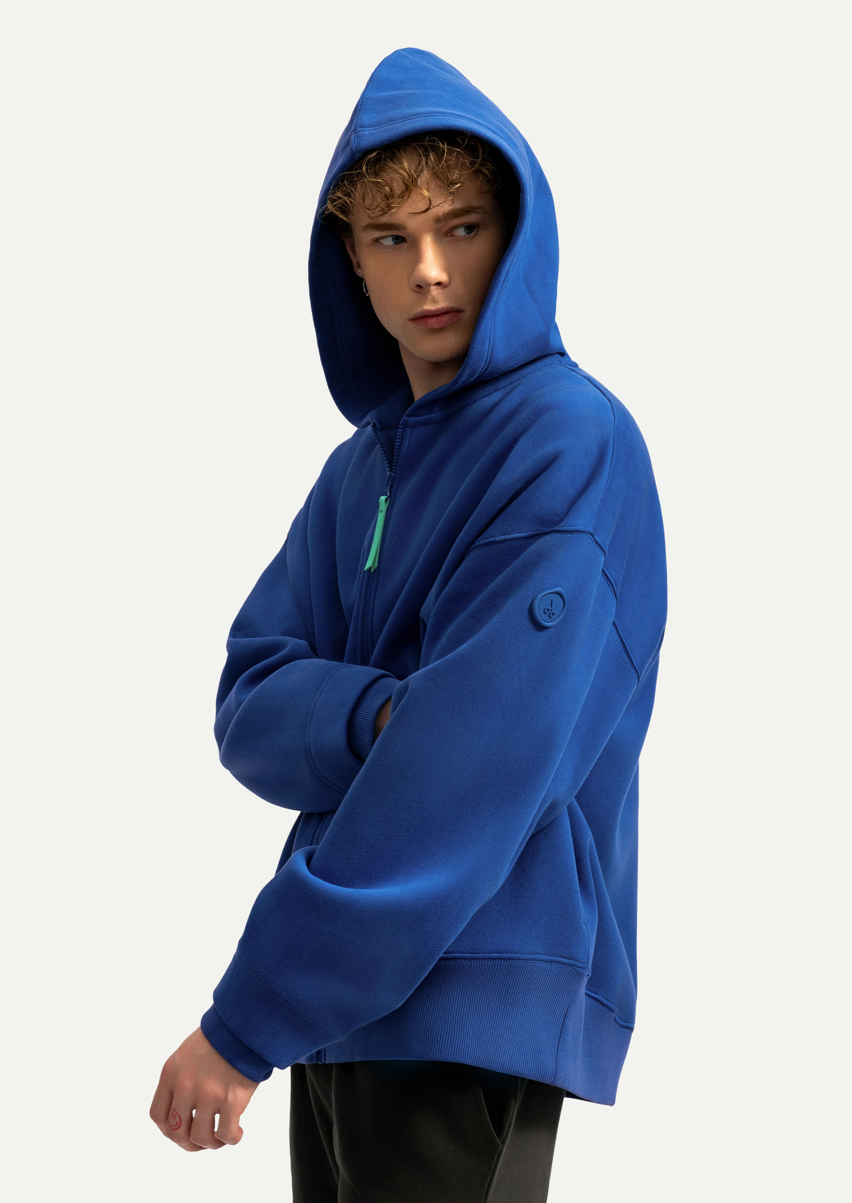 Kozmik Mavi Unisex Fermuarlı Kapşonlu | KAFT (Zipoc - Comet)