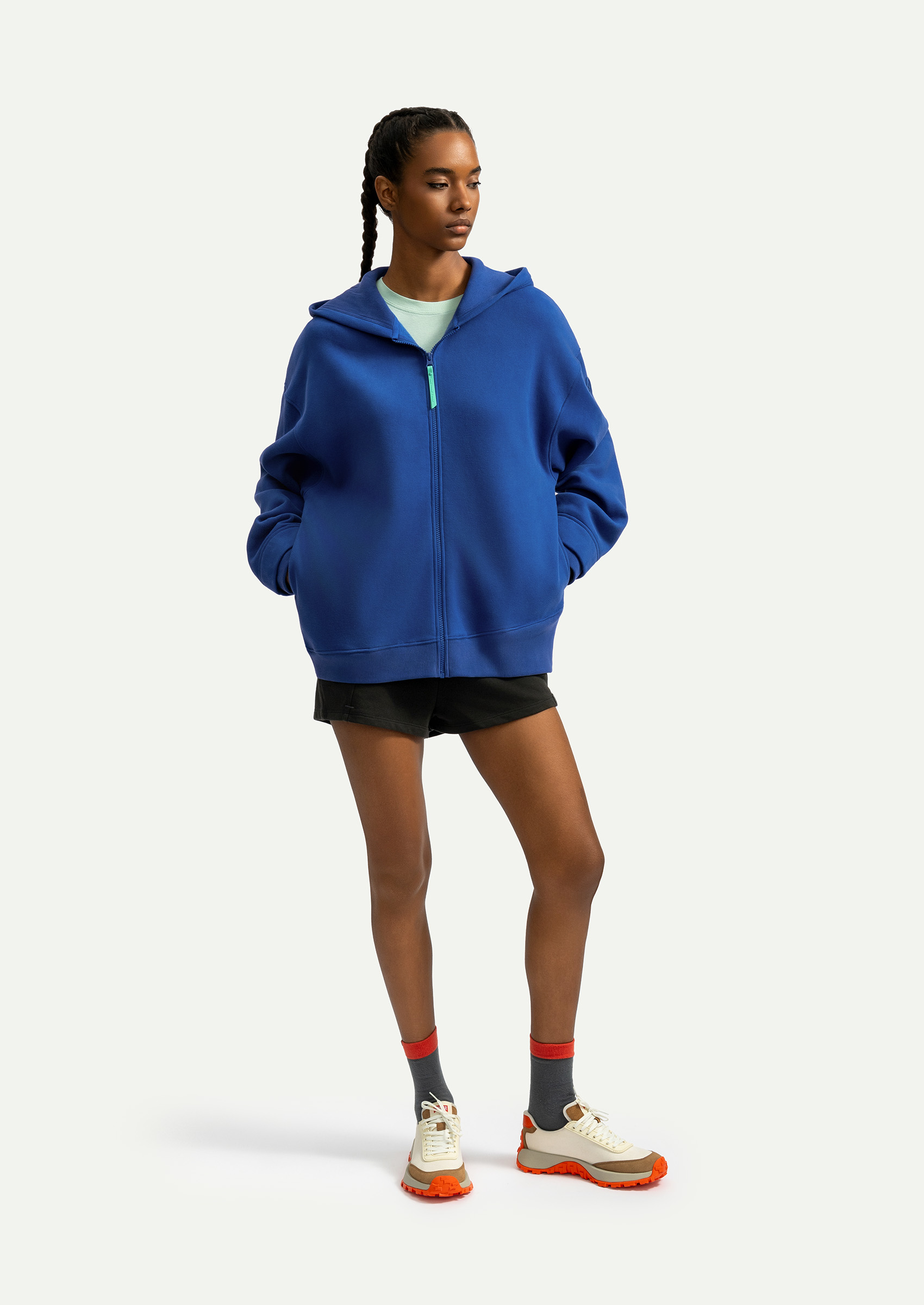 Kozmik Mavi Unisex Fermuarlı Kapşonlu | KAFT (Zipoc - Comet)