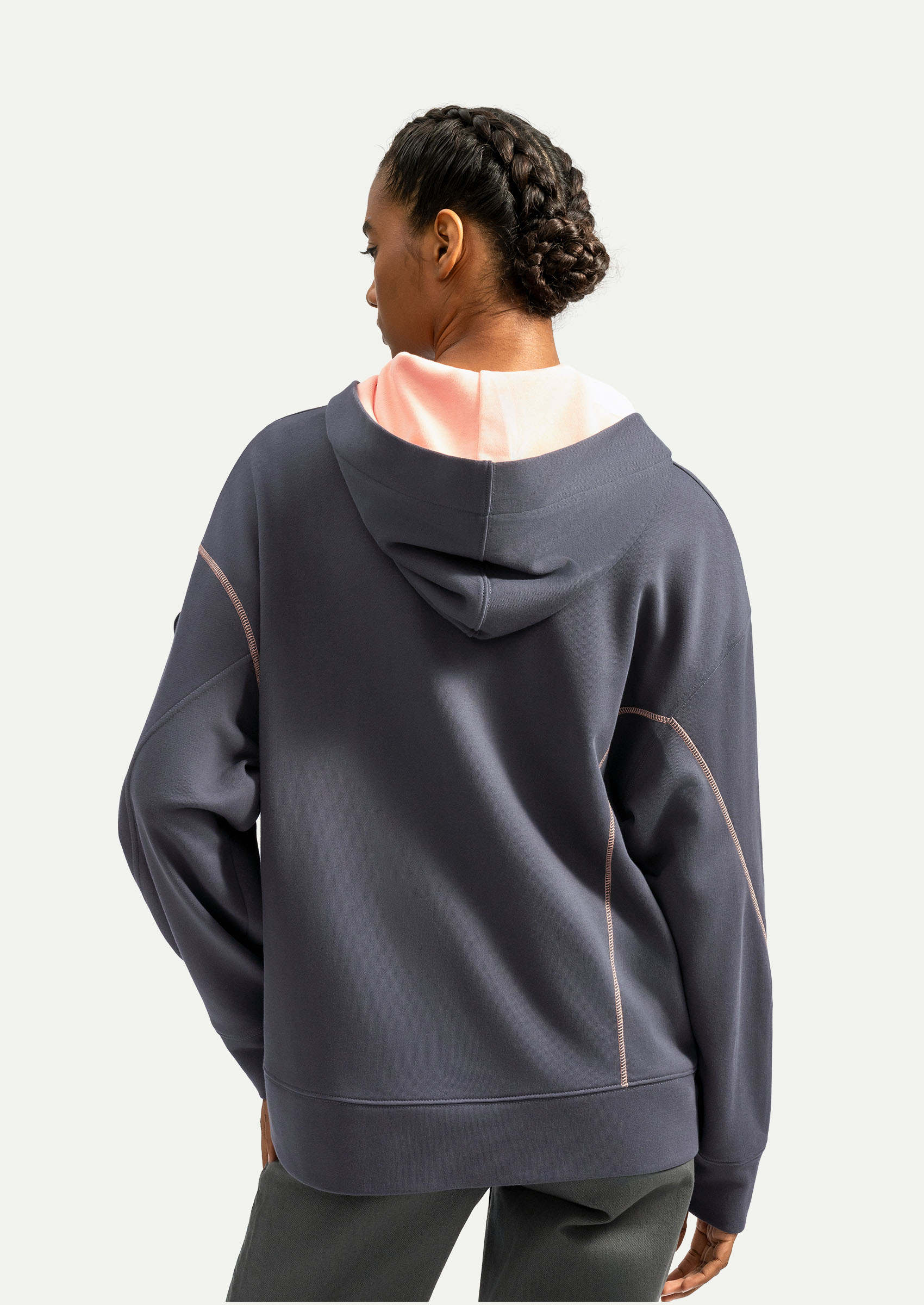 Mor Unisex Fermuarlı Kapşonlu | KAFT (Ziplay - Plum)