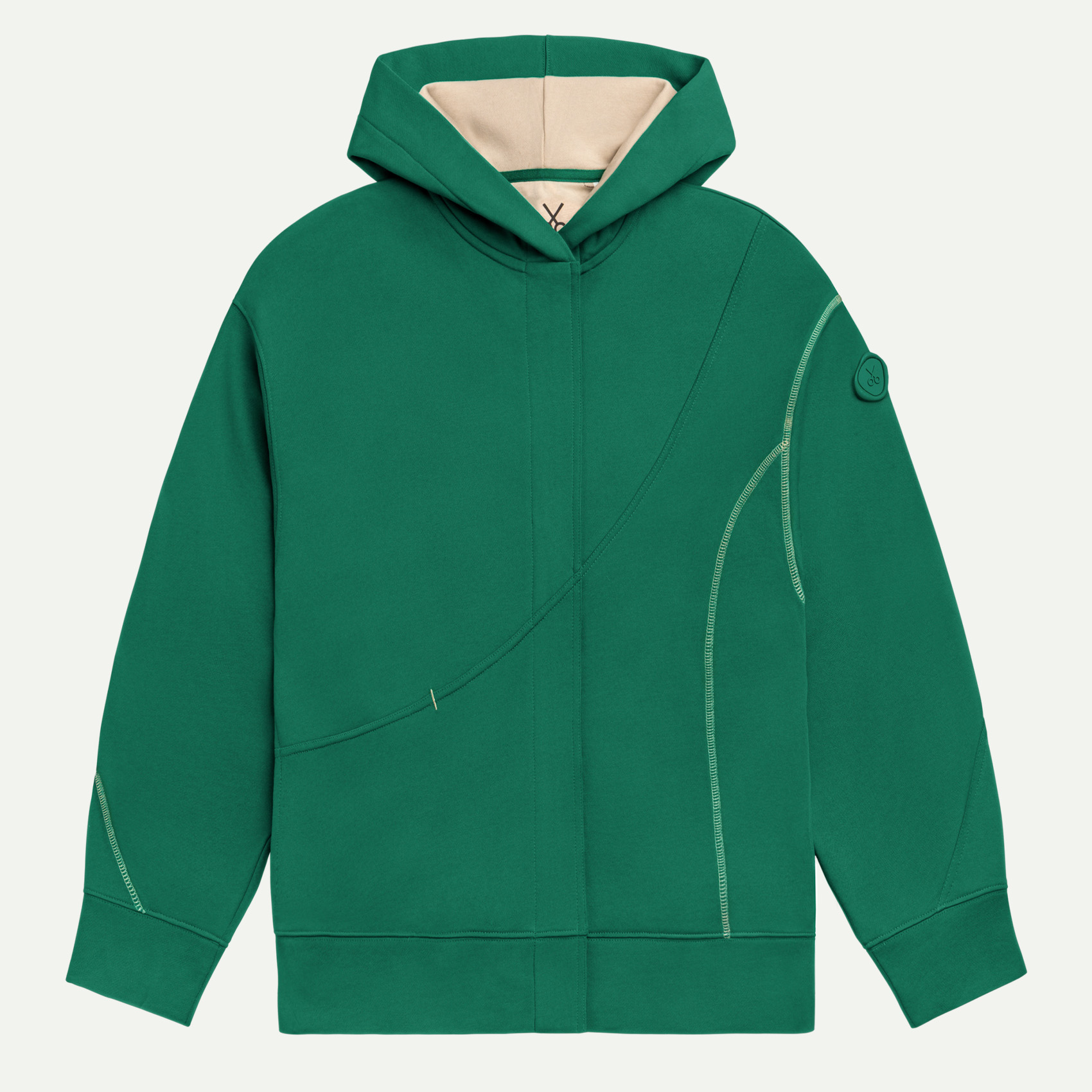 Yeşil Unisex Fermuarlı Kapşonlu | KAFT (Ziplay - Forest Shade)