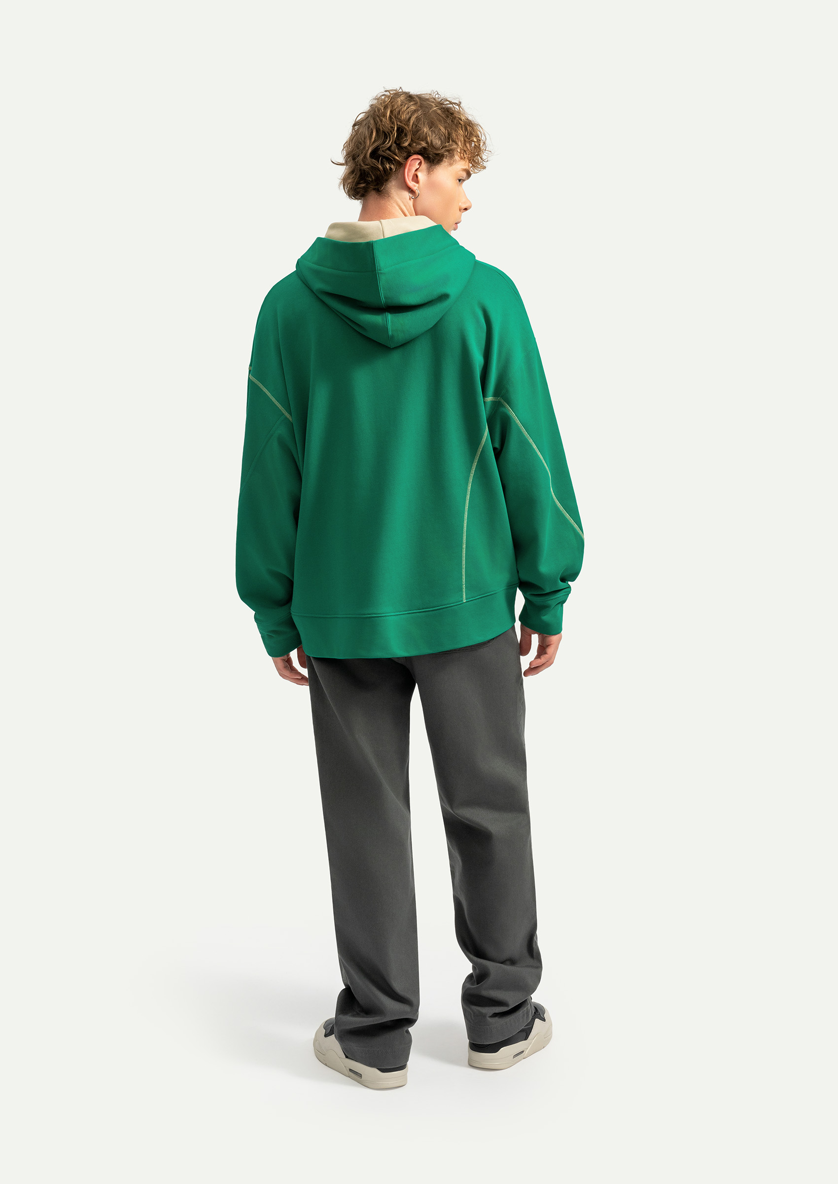 Yeşil Unisex Fermuarlı Kapşonlu | KAFT (Ziplay - Forest Shade)