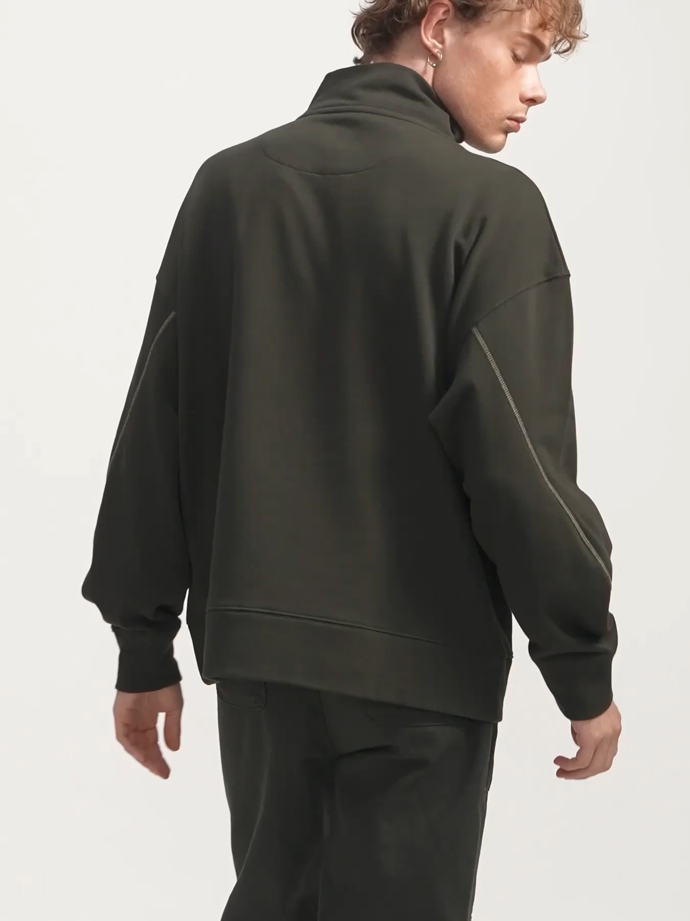 Antrasit Unisex Yarım Fermuarlı Sweatshirt | KAFT (Ploid - Asphalt)