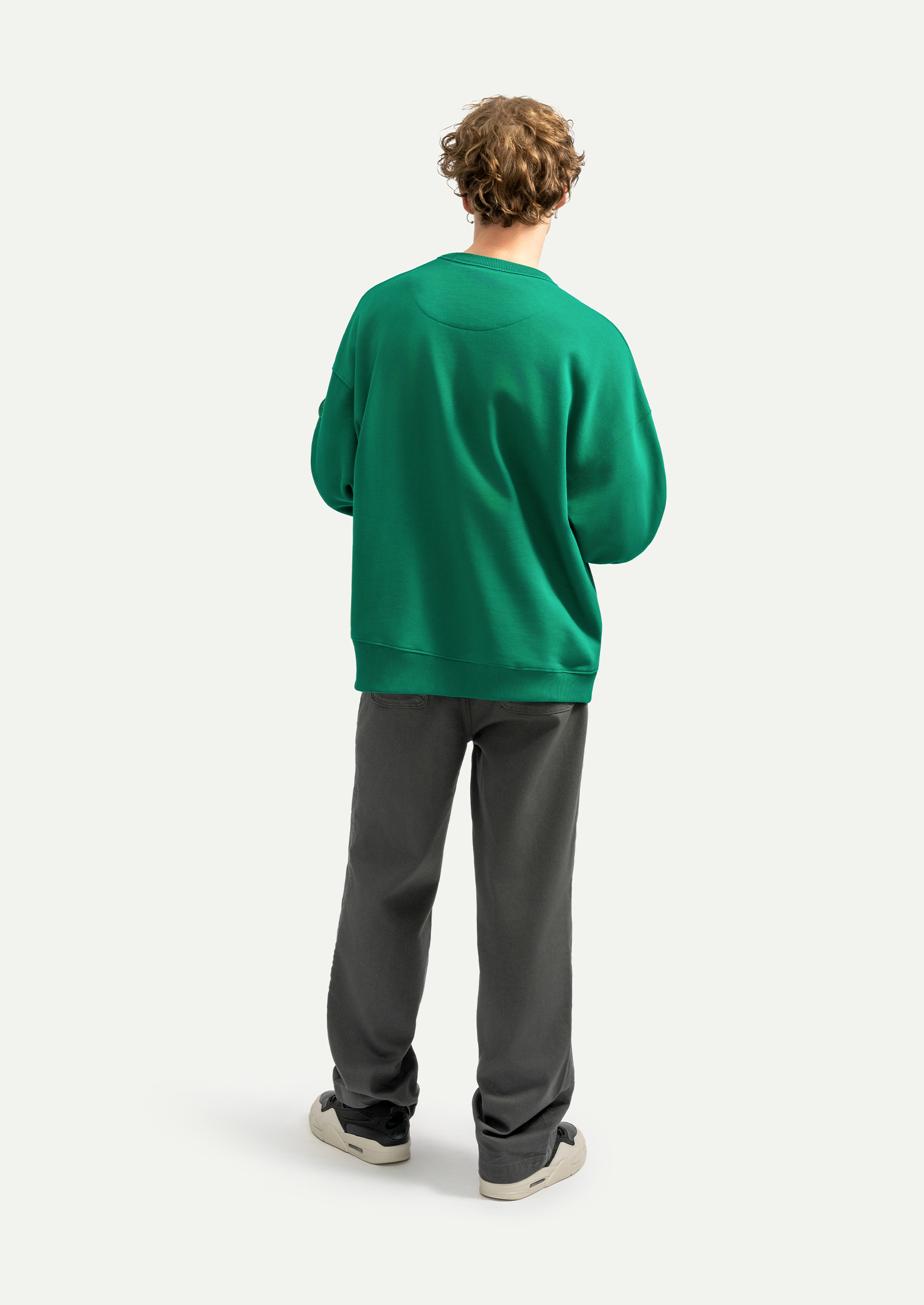 Yeşil Unisex Basic Relax Sweatshirt | KAFT (Ruden - Forest Shade)