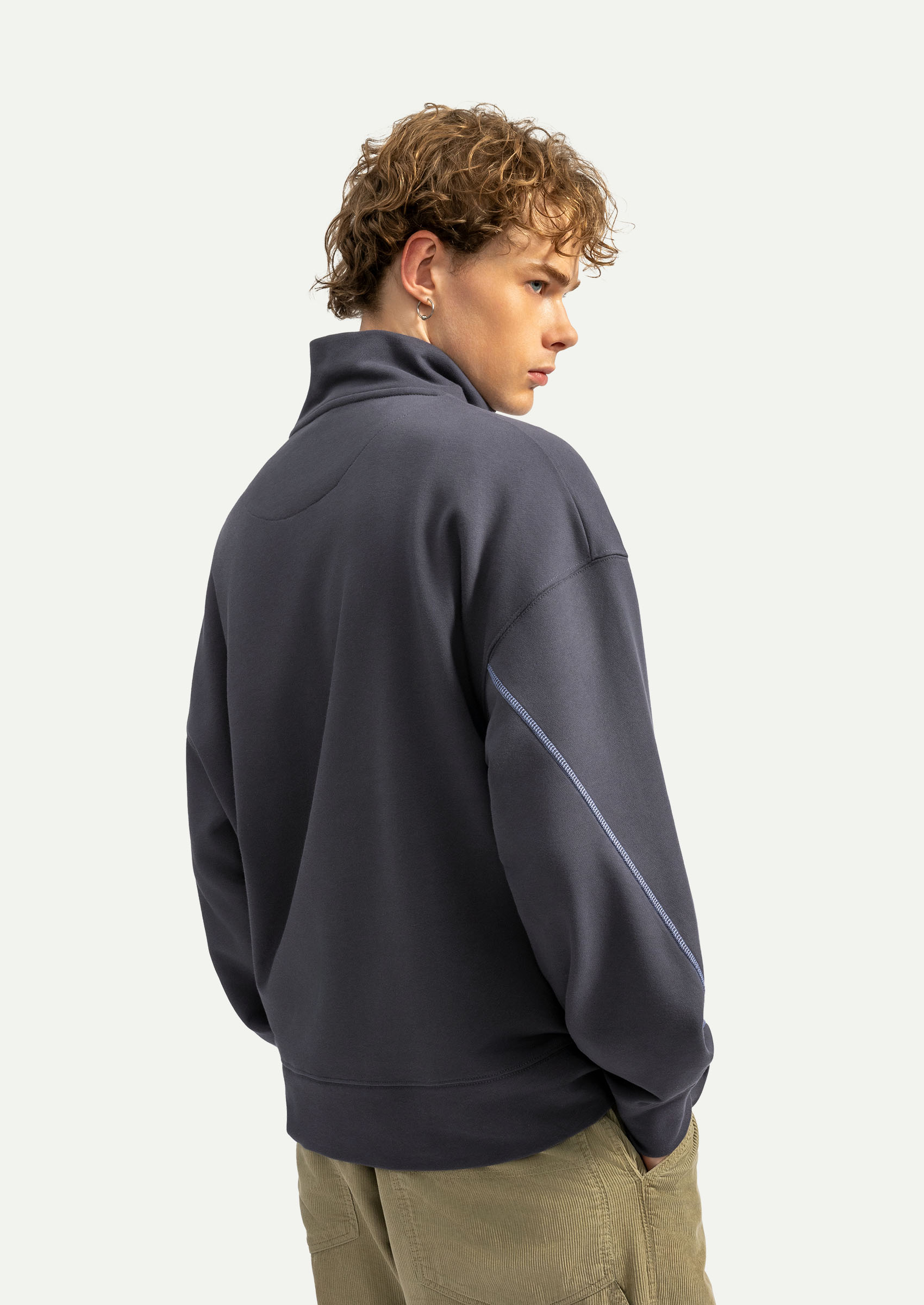 Mor Unisex Yarım Fermuarlı Sweatshirt | KAFT (Ploid - Plum) Mor Unisex Yarım Fermuarlı Sweatshirt | KAFT (Ploid - Plum)