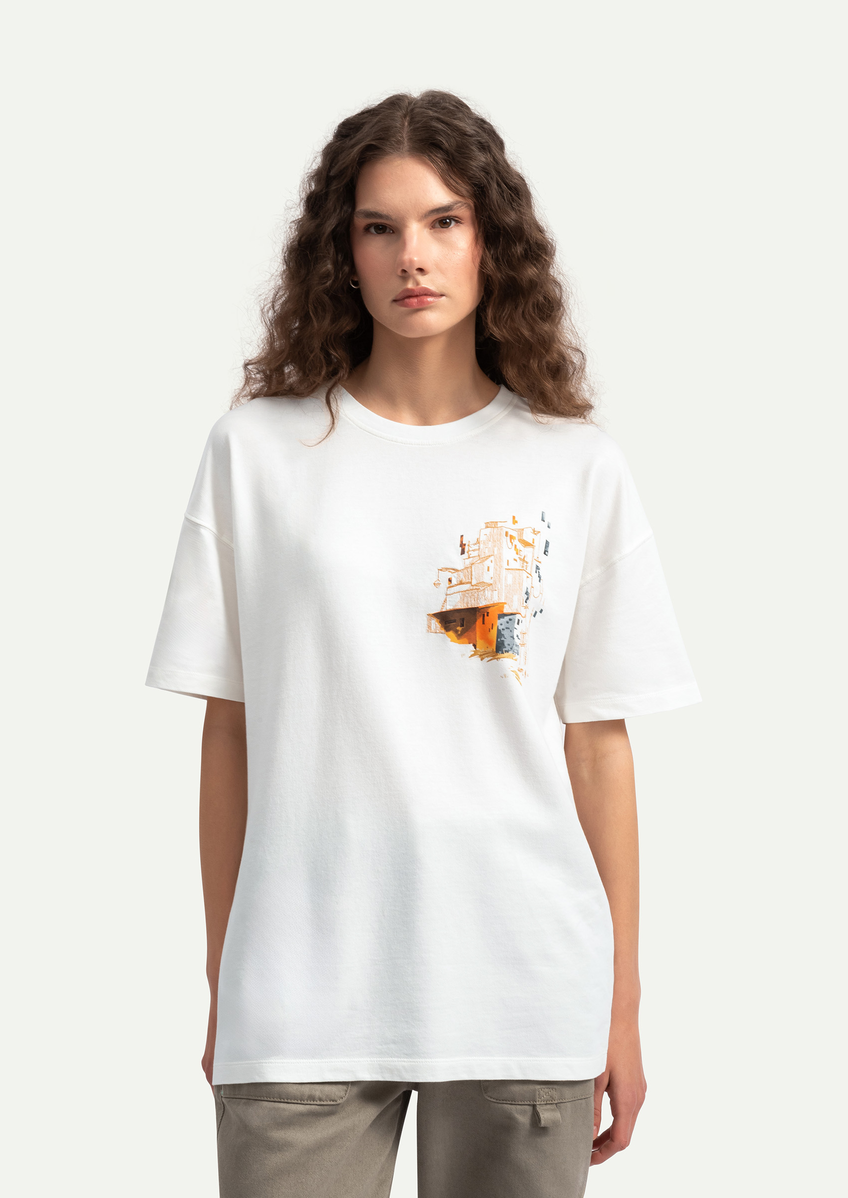Off White Men Relax Tshirt - 100% Cotton | KAFT (Yor)